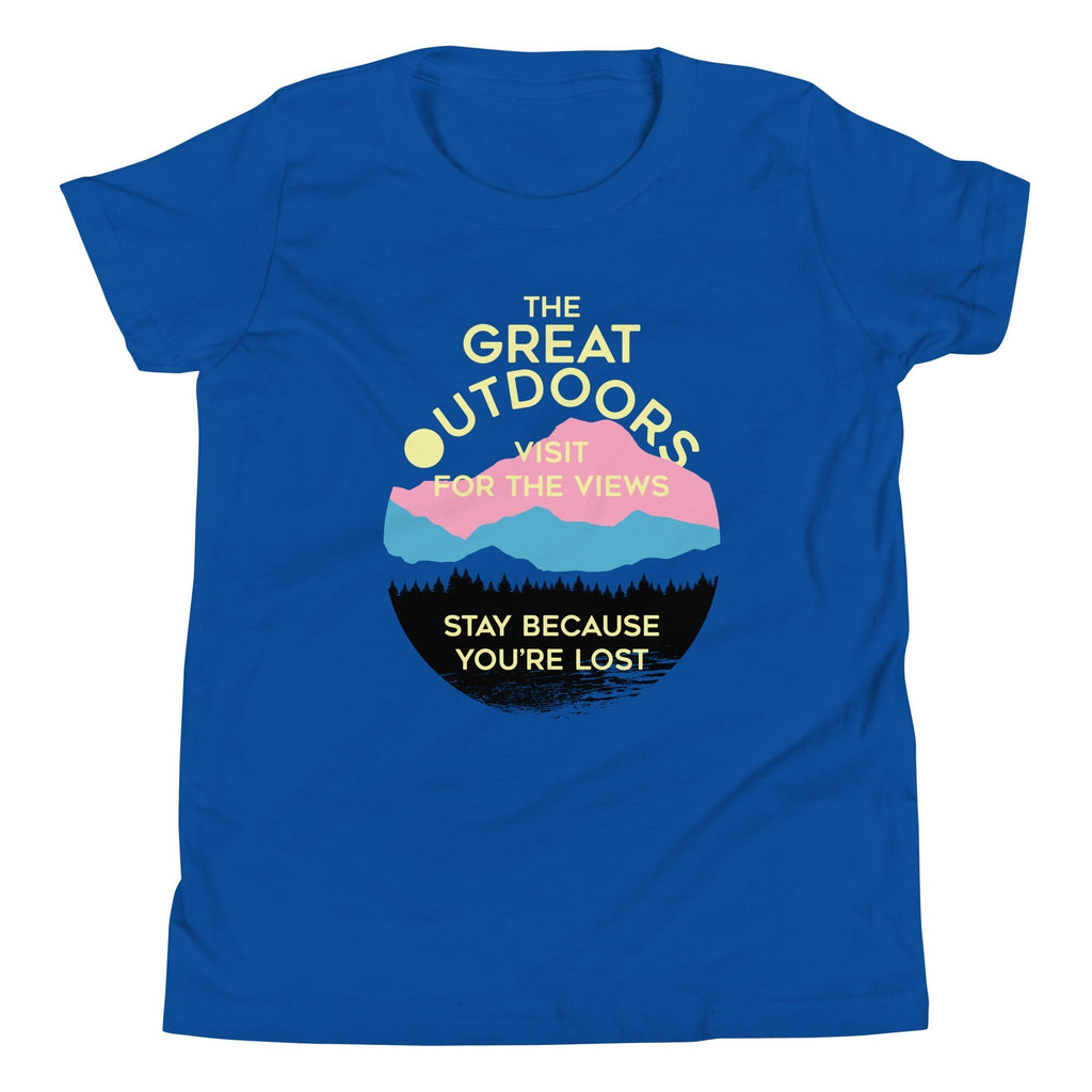 The Great Outdoors Kid's Youth Tee Hoodie, Sweatshirt | PureTeeCo.com (Image 1)