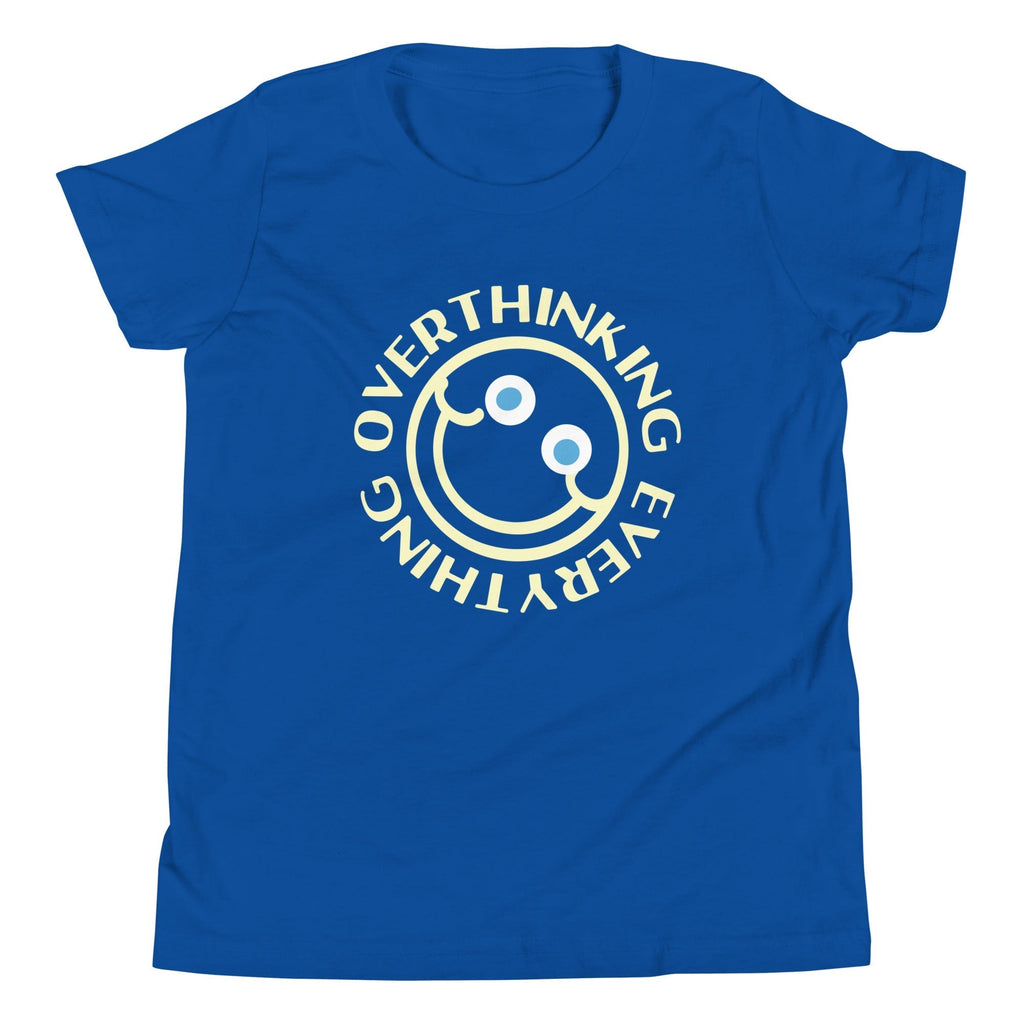 Overthinking Everything Kid's Youth Tee Hoodie, Sweatshirt | PureTeeCo.com (Image 1)