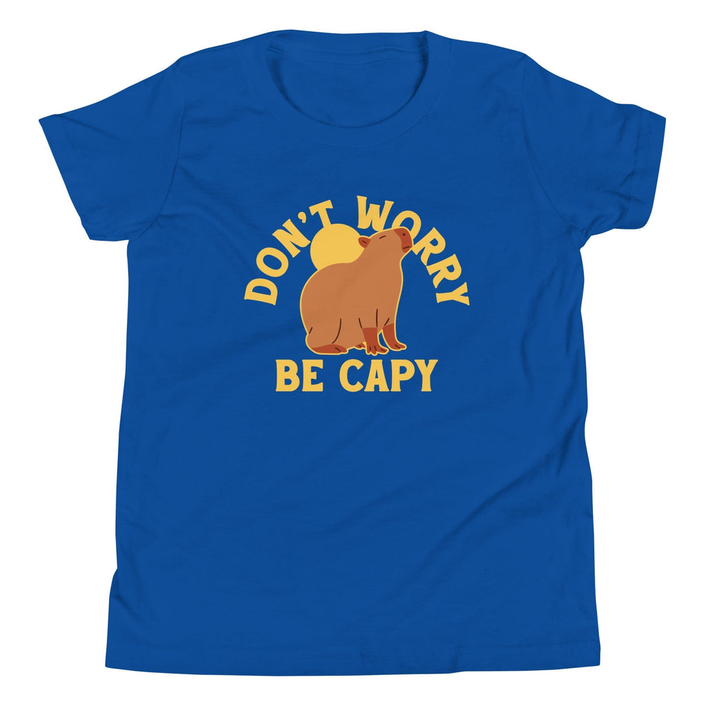 Don't Worry Be Capy Kid's Youth Tee Hoodie, Sweatshirt | PureTeeCo.com (Image 4)