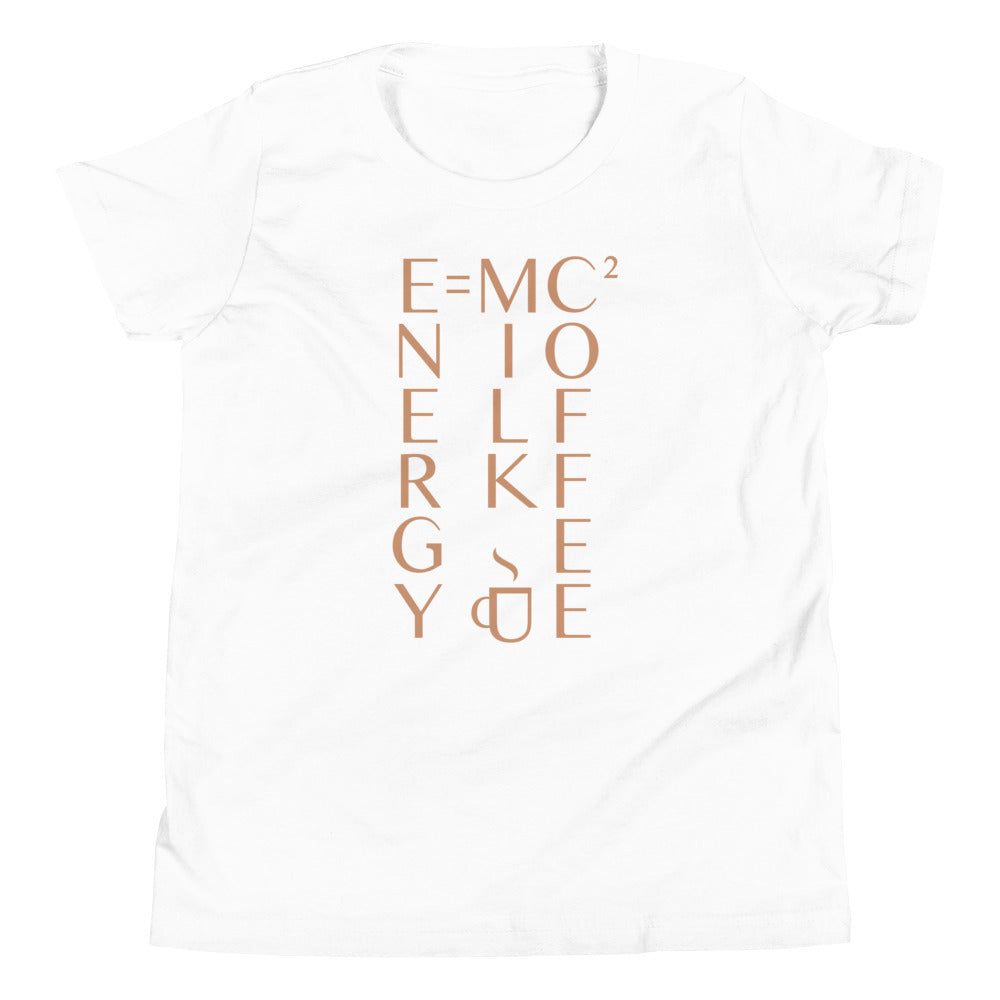 Energy Equals Milk Times Coffee Squared Kid's Youth Tee Hoodie, Sweatshirt | PureTeeCo.com (Image 5)
