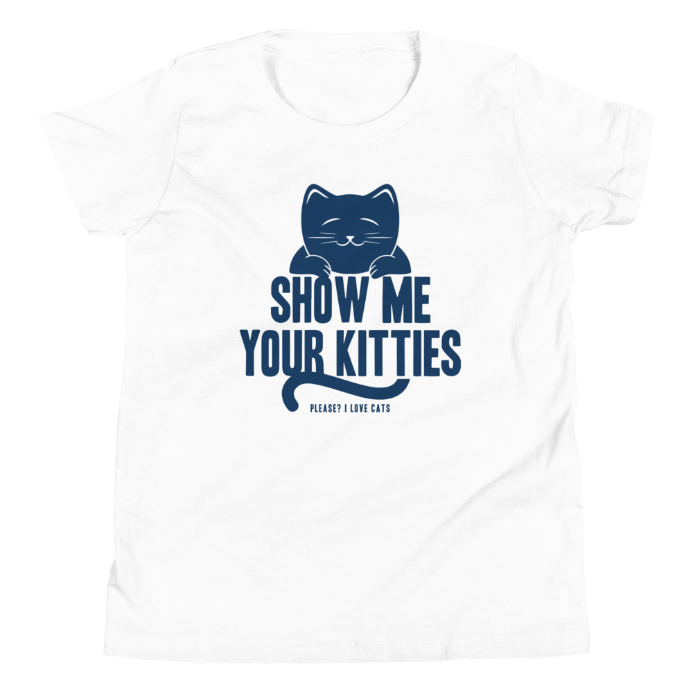 Show Me Your Kitties Kid's Youth Tee Hoodie, Sweatshirt | PureTeeCo.com (Image 5)