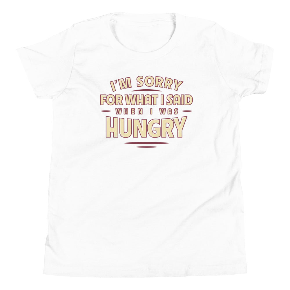 What I Said When I Was Hungry Kid's Youth Tee Hoodie, Sweatshirt | PureTeeCo.com (Image 5)