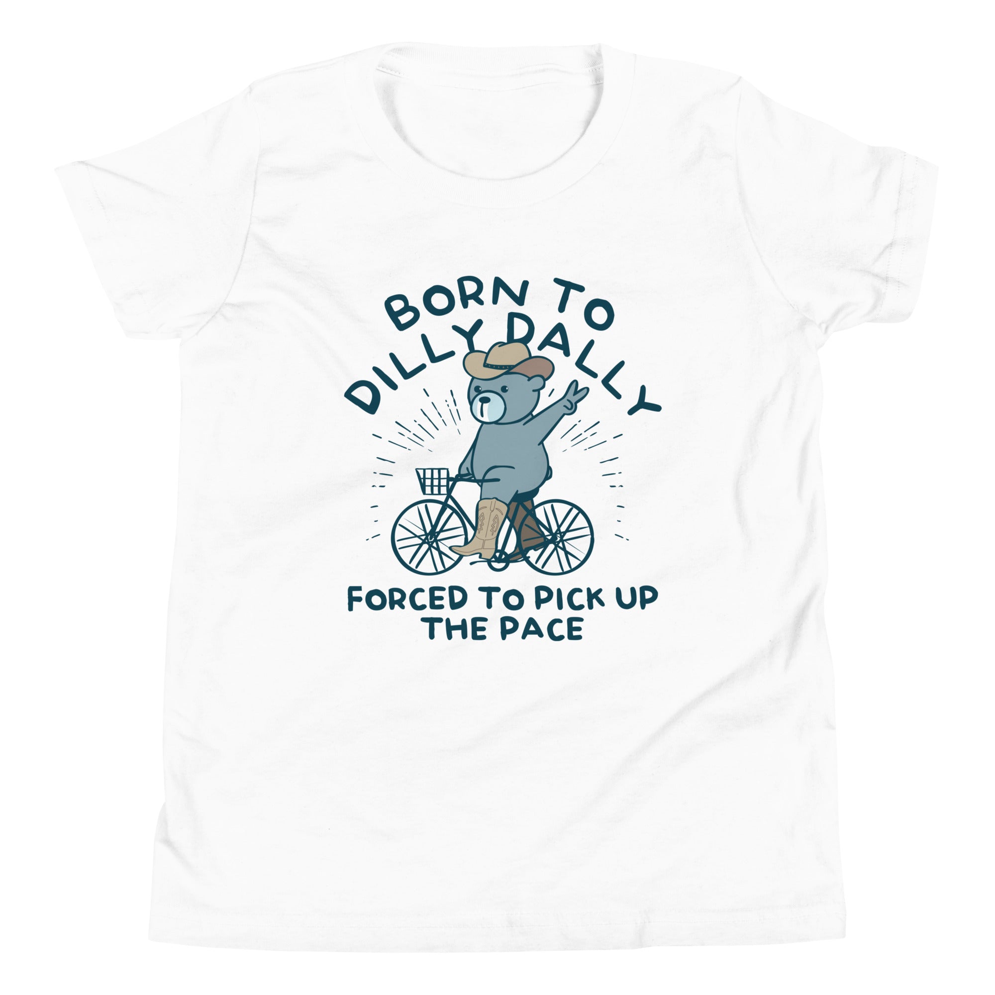 Born To Dilly Dally Forced To Pick Up The Pace Kid's Youth Tee Hoodie, Sweatshirt | PureTeeCo.com (Image 5)