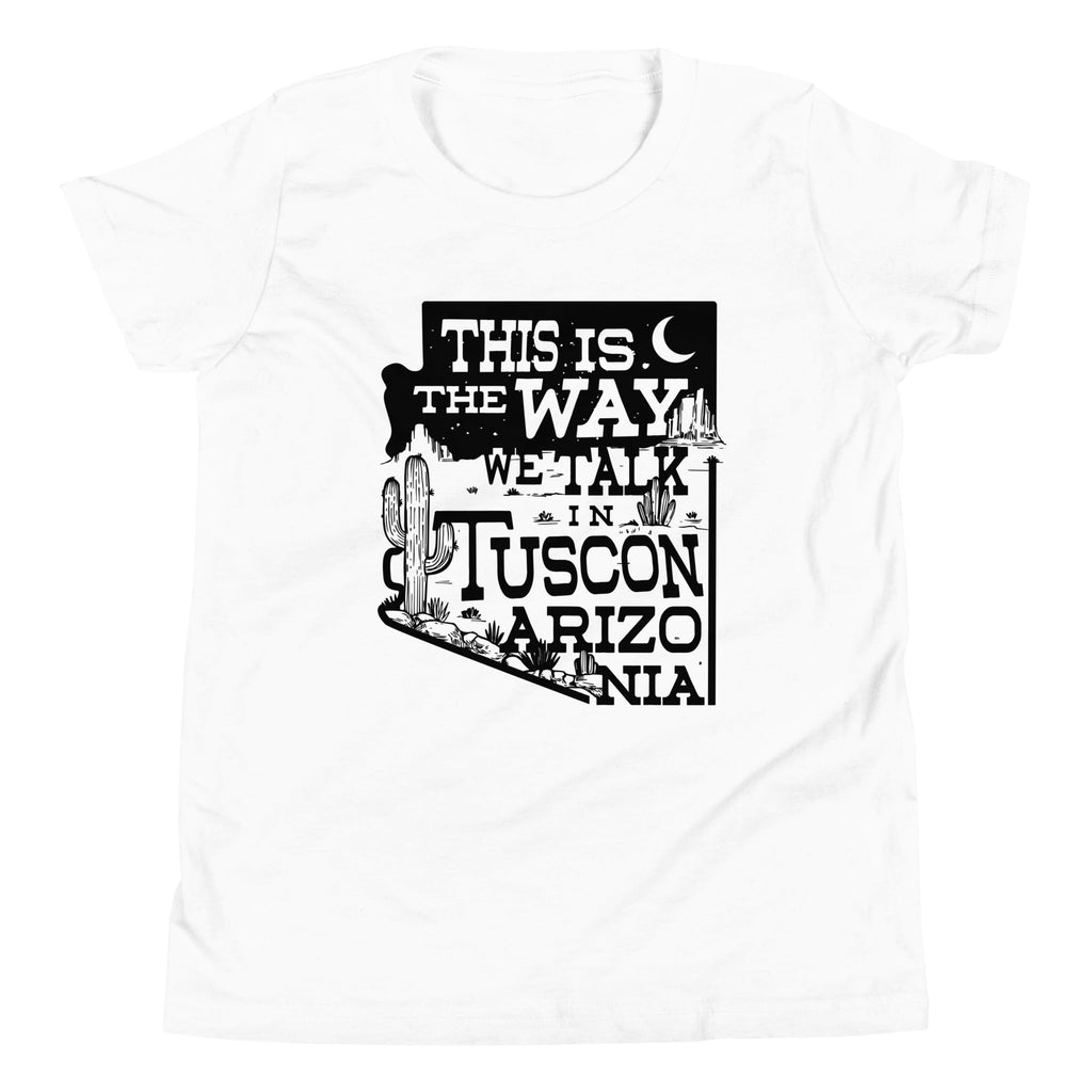 This Is The Way We Talk In Tuscon Arizonia Kid's Youth Tee Hoodie, Sweatshirt | PureTeeCo.com (Image 5)