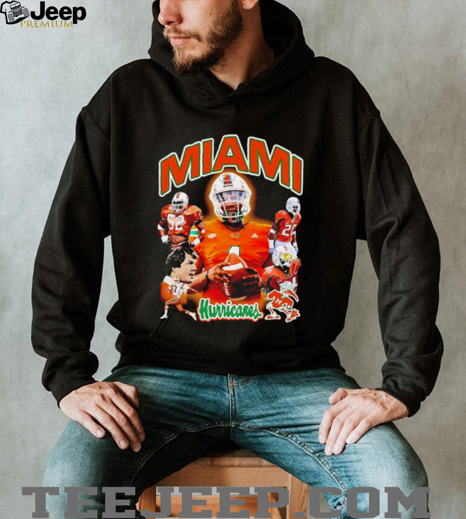 Miami Hurricanes Collage Featuring Players shirt