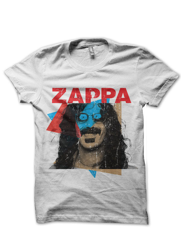 Frank Zappa Half Sleeve White T-Shirt Hoodie, Sweatshirt | PureTeeCo.com