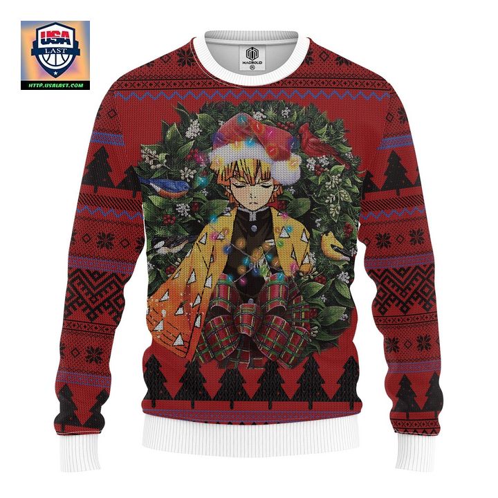 Zennitsu Doujishin Kimetsu Yaiba Mc Ugly Christmas Sweater Thanksgiving Gift