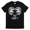 Zodiac Aries Ram Horns Face T-Shirt Hoodie, Sweatshirt | PureTeeCo.com